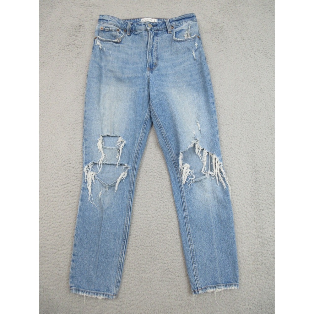 Abercrombie & Fitch Jeans Women 29 Blue 90s Style Grunge Casual Edgy Streetwear